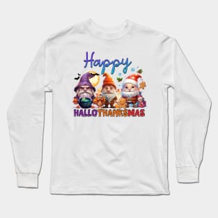 Happy Hallothanksmas Gnomes #6 Long Sleeve T-Shirt